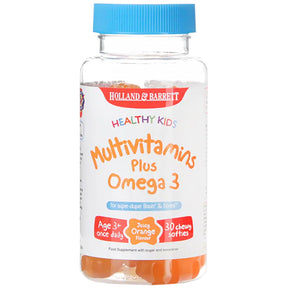 Healthy Kids / MultiVitamins Plus Omega 3 - 30 chewable tablets - Nutra Best Europe