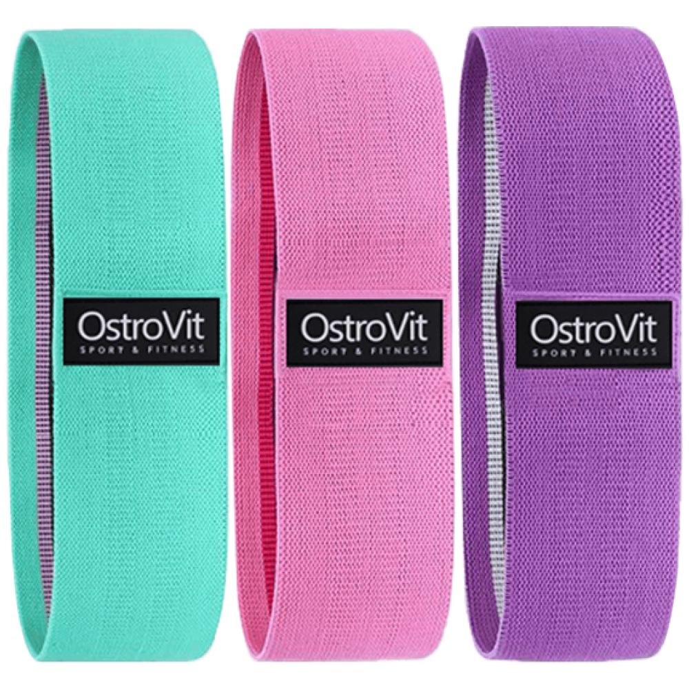 Set di elastici da allenamento con rivestimento in cotone/3 parti 3 pz.