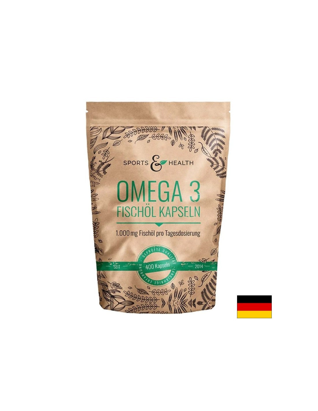 Funzione cognitiva e cardiaca - Omega-3, 350 mg (EPA 180 mg/DHA 120 mg) x 400 capsule softgel