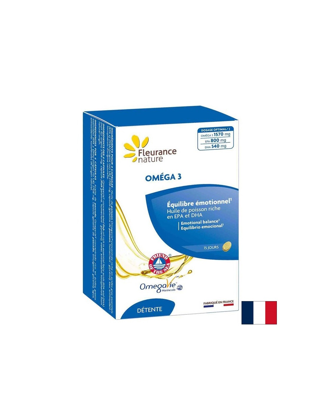 Funzionalità cardiovascolare e cerebrale - Omega 3, 392,5 mg (EPA 200 mg/ DHA 100 mg) x 60 capsule