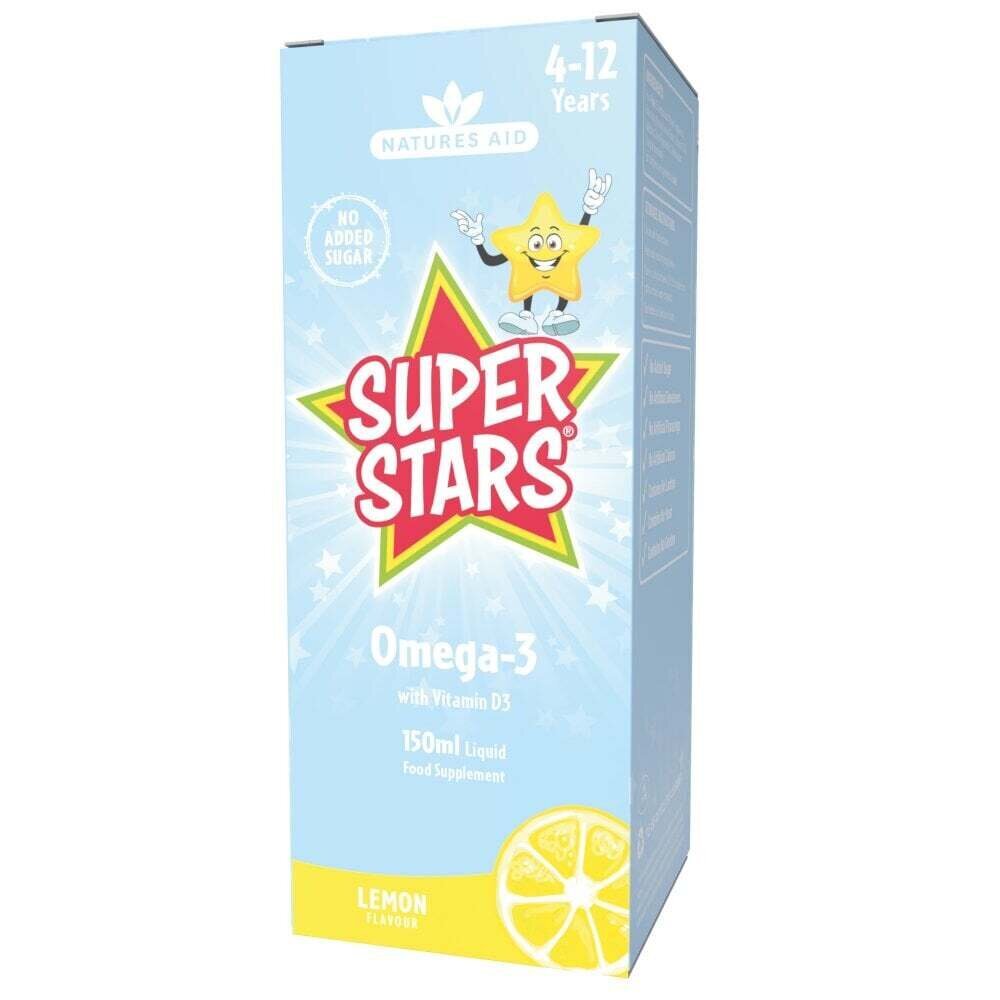 Omega 3 per bambini (Super Stars Omega-3) 6-12 anni 150ml NaturesAid