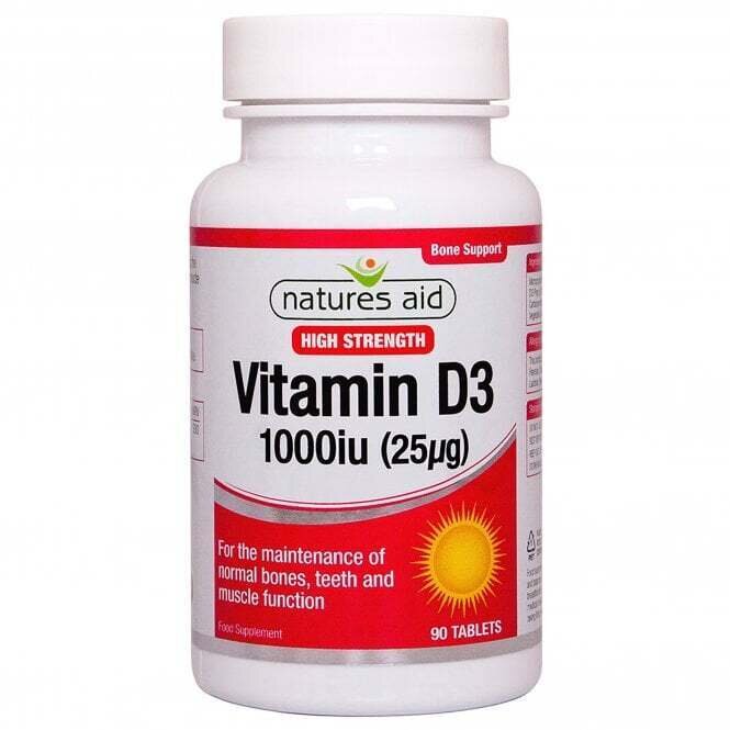 Vitamina D3 (Vitamina D3) 1000iu 90 compresse NaturesAid