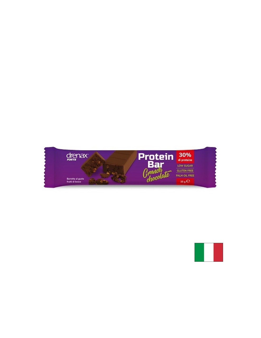 Barretta proteica (30% proteine) con cioccolato Drenax®, 35 g