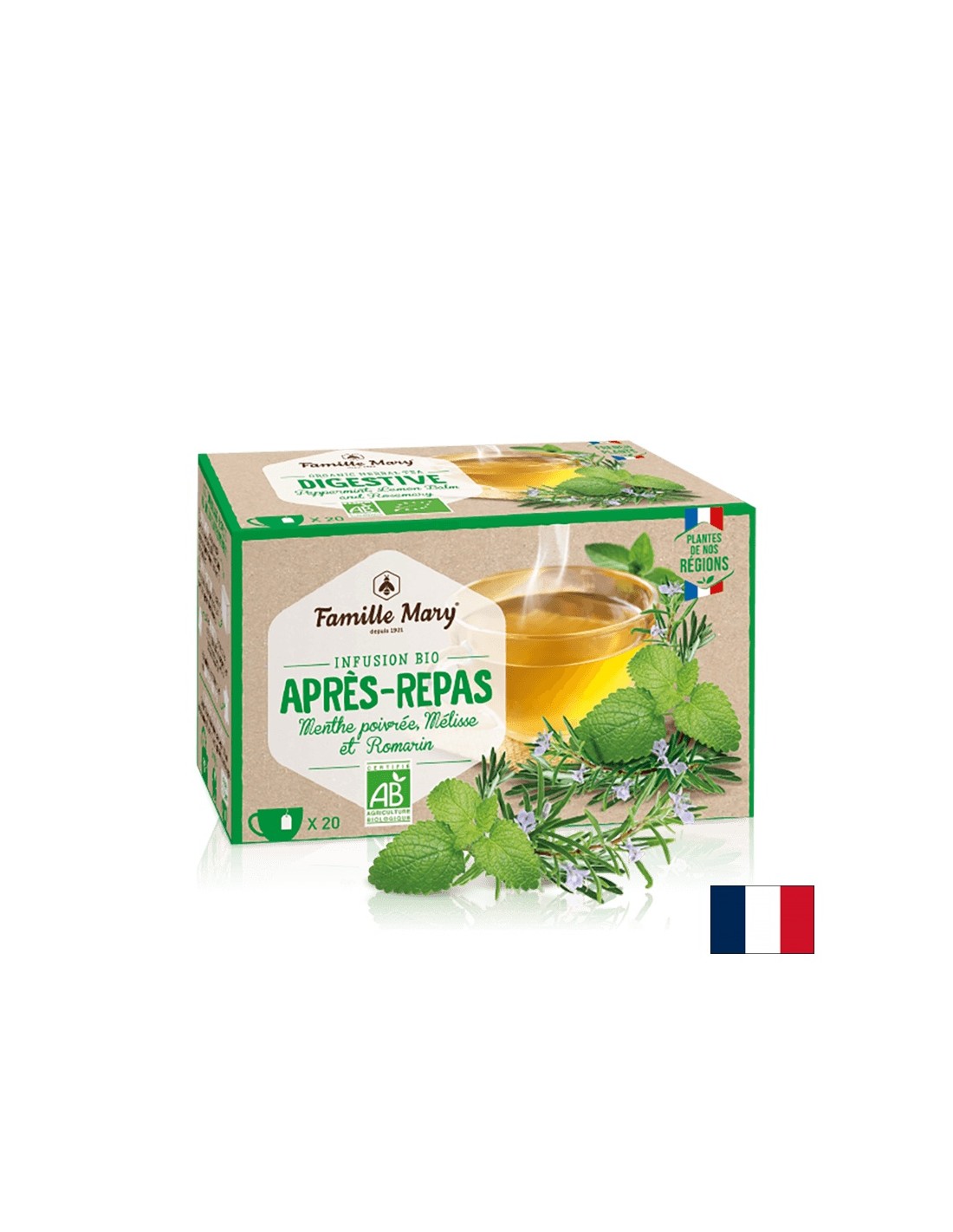 Tisana per una buona digestione con menta, melissa e rosmarino Bio, 30 g