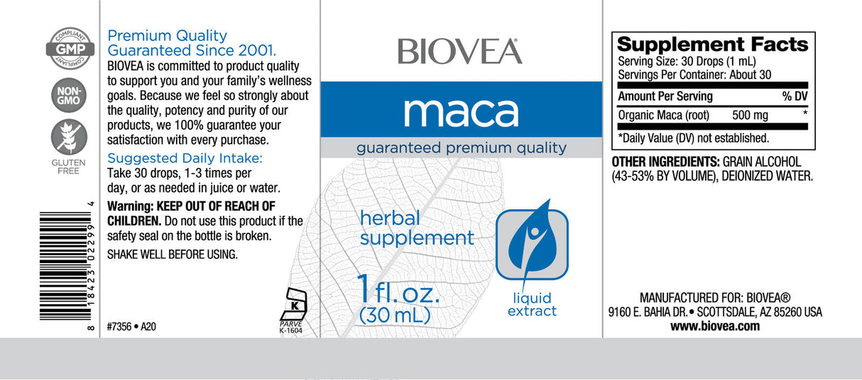 Gocce liquide di maca/30 ml