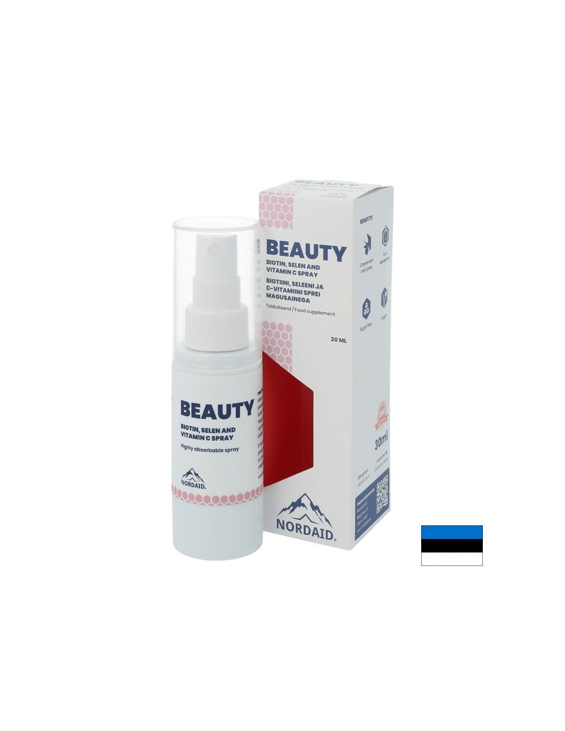 Formula di bellezza con biotina, selenio e vitamina C - Capelli, pelle e unghie - Spray bocca, 30 ml, 200 spray
