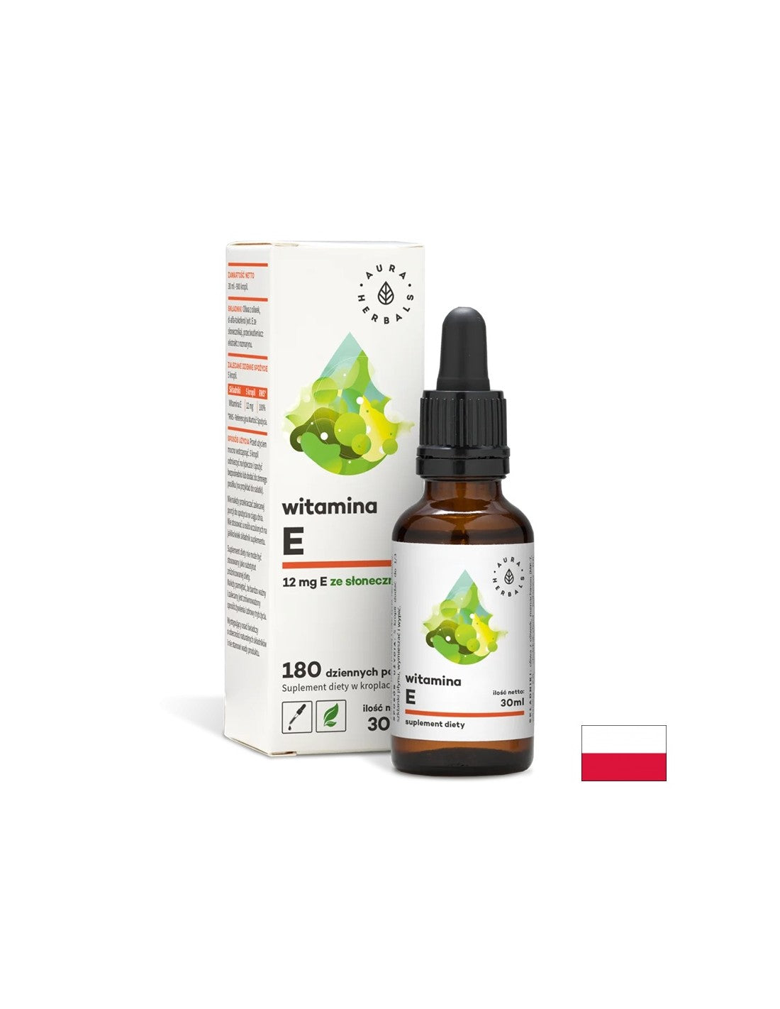Cura dei capelli, della pelle e delle unghie - Vitamina E, gocce da 30 ml <tc>Aura Herbals</tc>