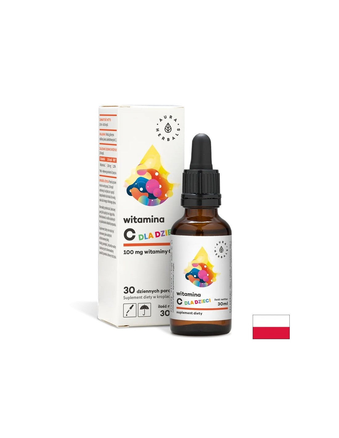 Immunità - Vitamina C per bambini, gocce da 30 ml <tc>Aura Herbals</tc>