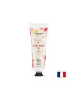 Crema per le mani con acqua floreale di rosa damascena, burro di karitè e aloe vera, 30 ml Fleurance Nature