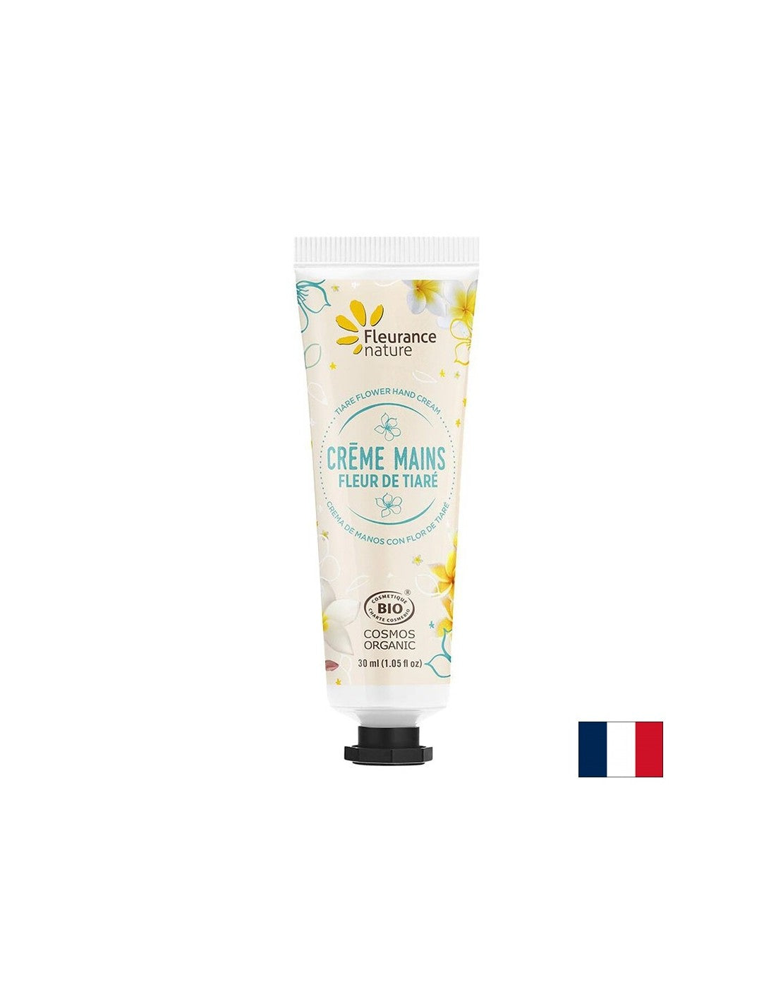 Crema mani color Tiarè, Burro di Karitè e Aloe Vera, 30 ml Fleurance Nature
