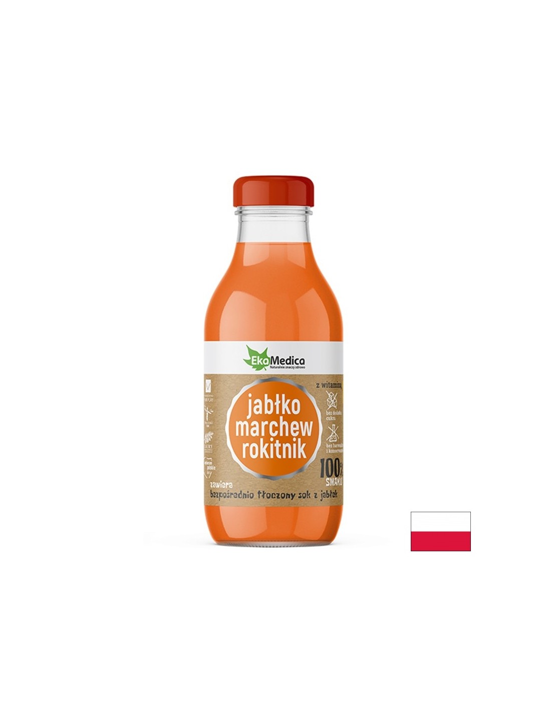 Succo di mela, carota e olivello spinoso, 300 ml EkaMedica