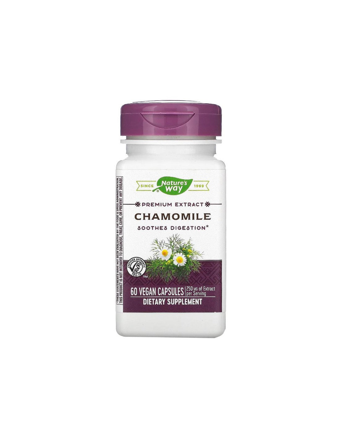 Camomilla - estratto premium - Per disturbi nervosi e di stomaco, 325 mg, 60 capsule