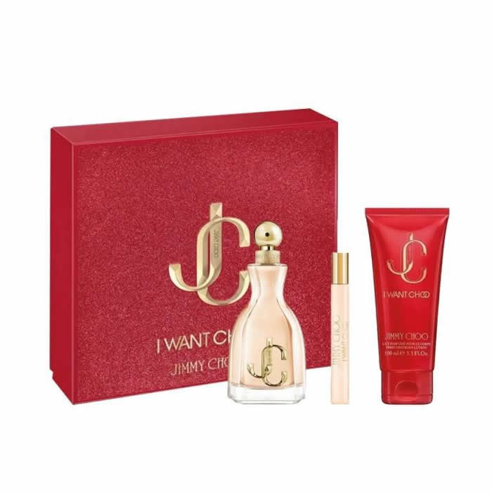 <tc>JIMMY CHOO</tc> I Want Choo Eau De Parfum Spray 100ml Set 3 Pezzi
