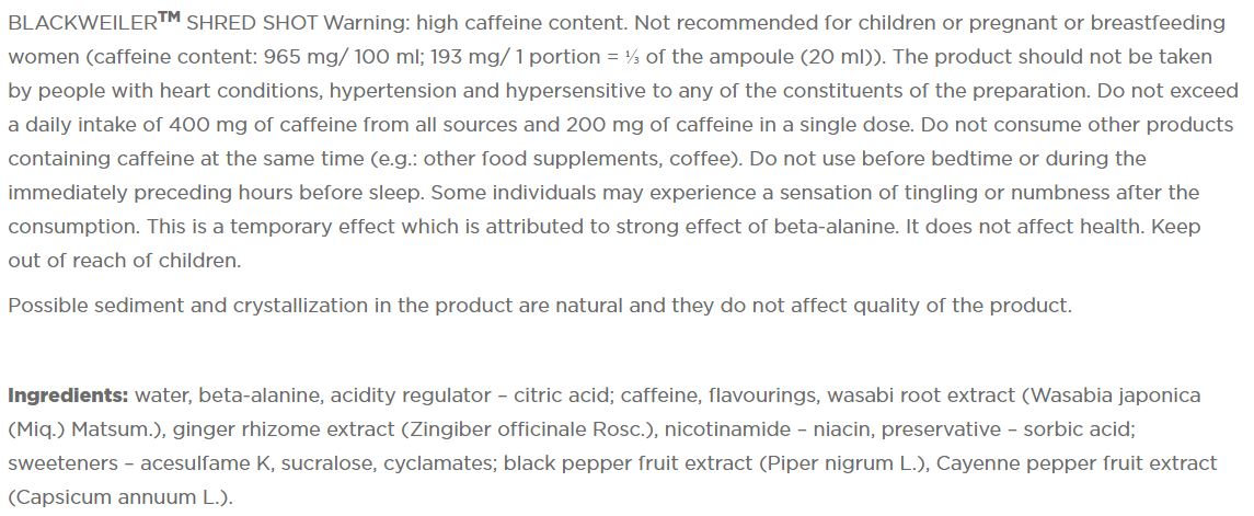 Blackweiler Shred Shots 20x60ml - 0