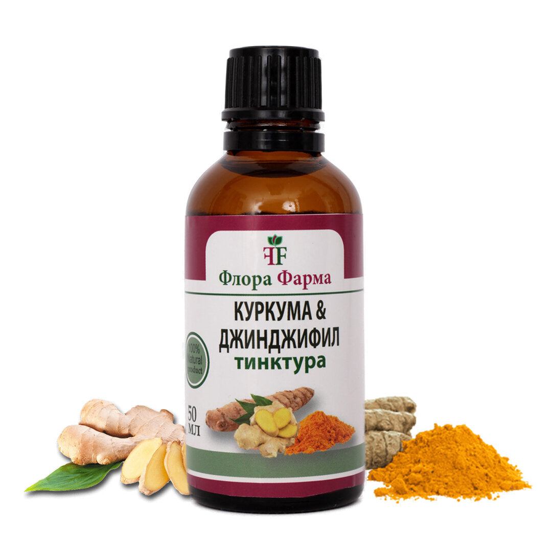 Curcuma 375 mg e zenzero 375 mg - tintura 50ml FLORA FARMS