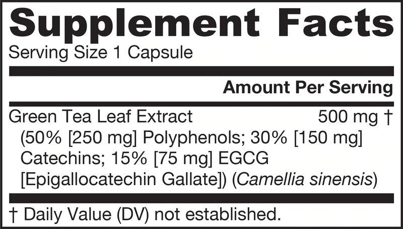 Tè verde 500 mg - 100 capsule