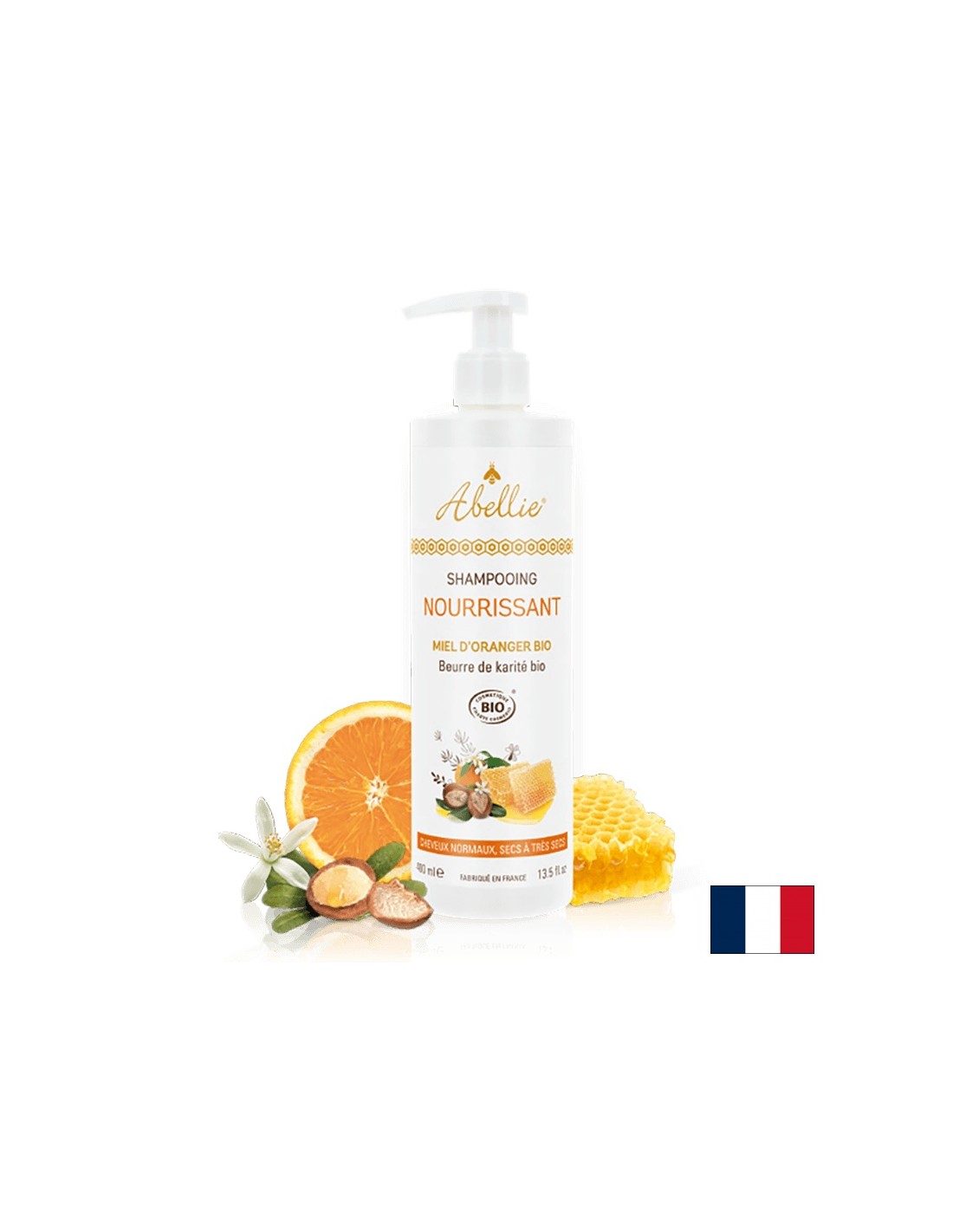 Shampoo nutriente al miele di fiori d'arancio e burro di karitè, 400 ml
