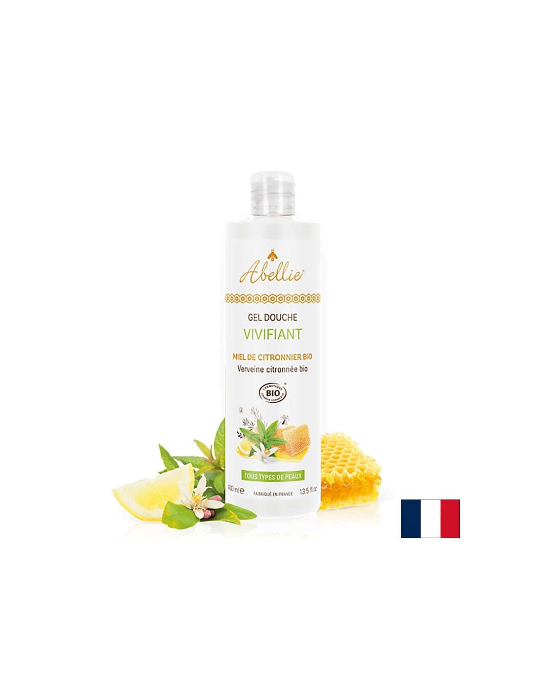 Gel doccia corpo rinfrescante, con limone, miele, verbena odorosa, 400 ml
