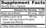 Acido lipoico r -alfa + biotina - 60 capsule