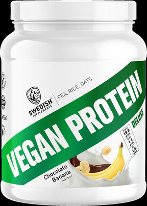 SWEDISH Supplements Vegan Protein Deluxe | from Pea, Rice and Oats [750 grams, 27 Doses] - Nutra Best Europe