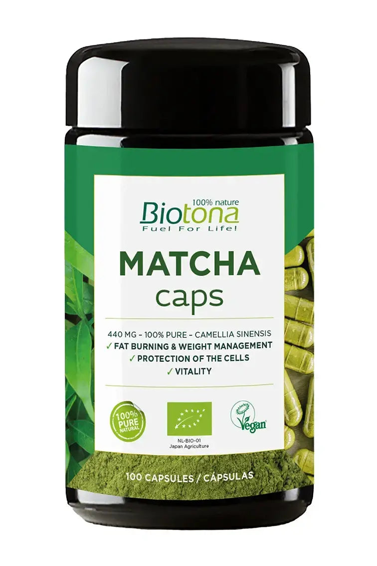 Tè biologico Matcha 440 mg /100 capsule, 50 dosi/ <tc>Biotona</tc>