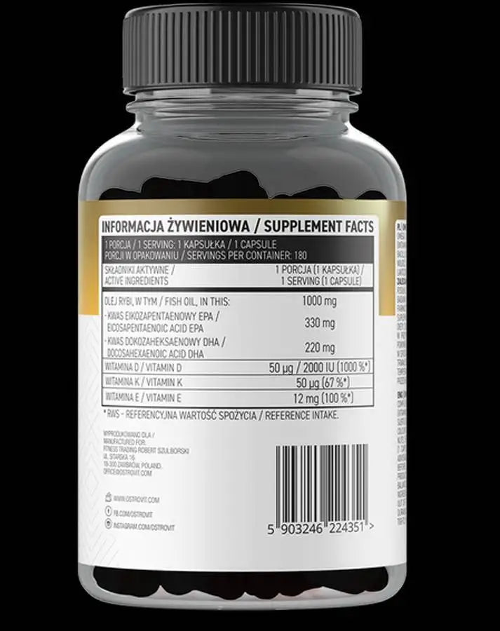 <tc>OstroVit</tc> Omega 3 / D3 + K2 - 180 capsule di gel