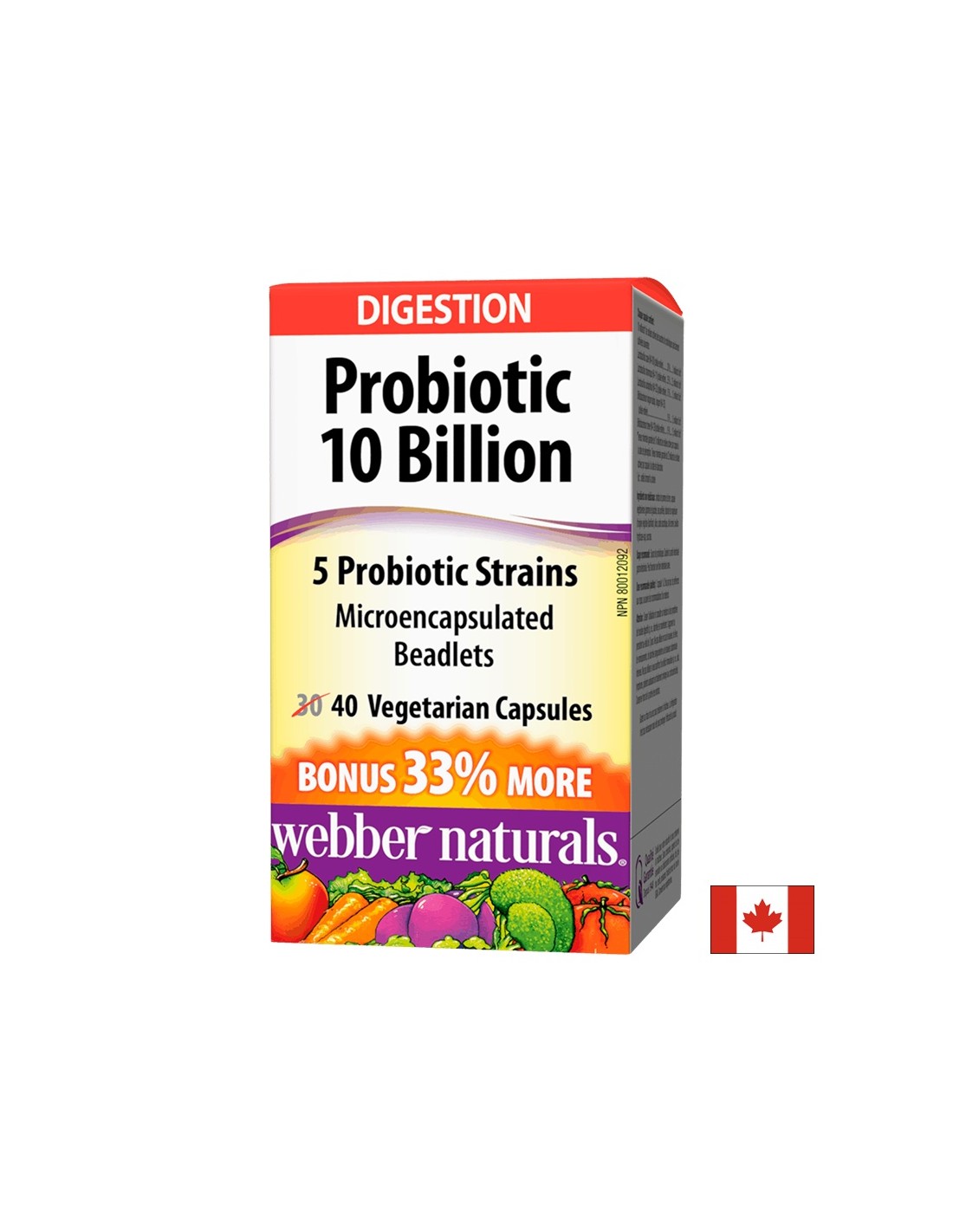 Probiotici 5 ceppi, 10 miliardi di probiotici attivi x 40 capsule