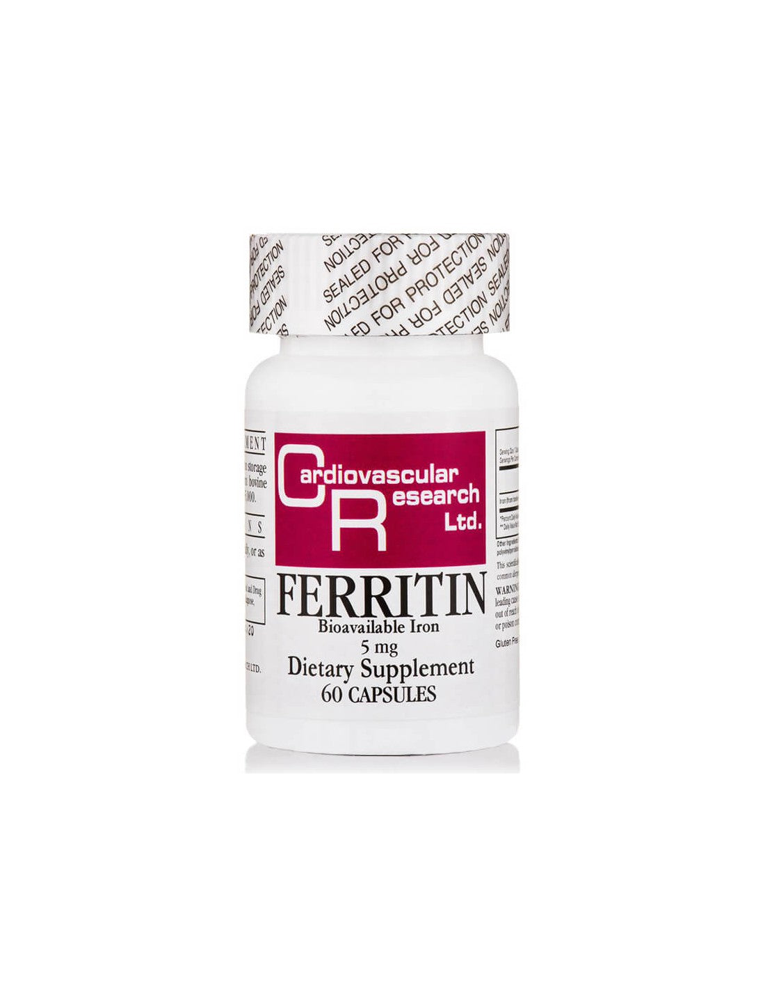 Anemia da carenza di ferro e affaticamento - Ferritina, 5 mg, 60 capsule