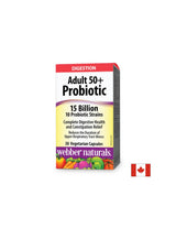 Equilibrio intestinale e buona digestione - Probiotico per adulti over 50, 15 miliardi di probiotici attivi, 10 ceppi, 30 capsule