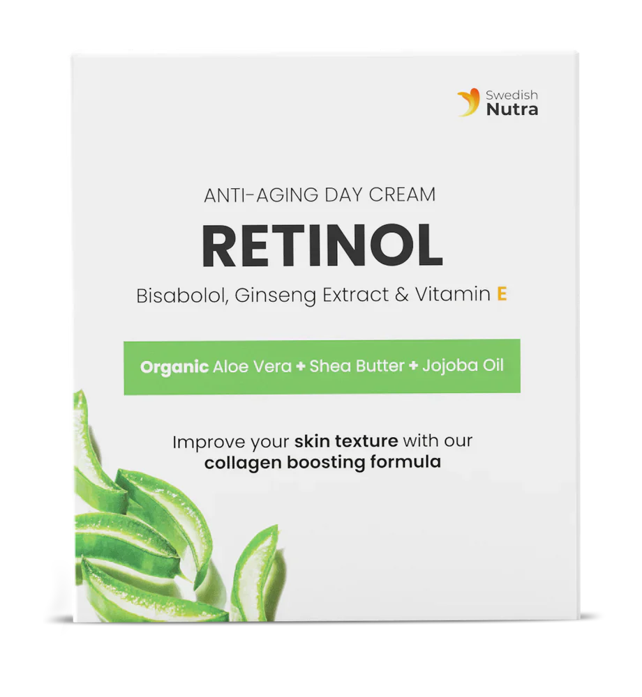 Crema Giorno con Retinolo, Acido Ialuronico e Collagene 50 ml <tc>Swedish Nutra</tc>