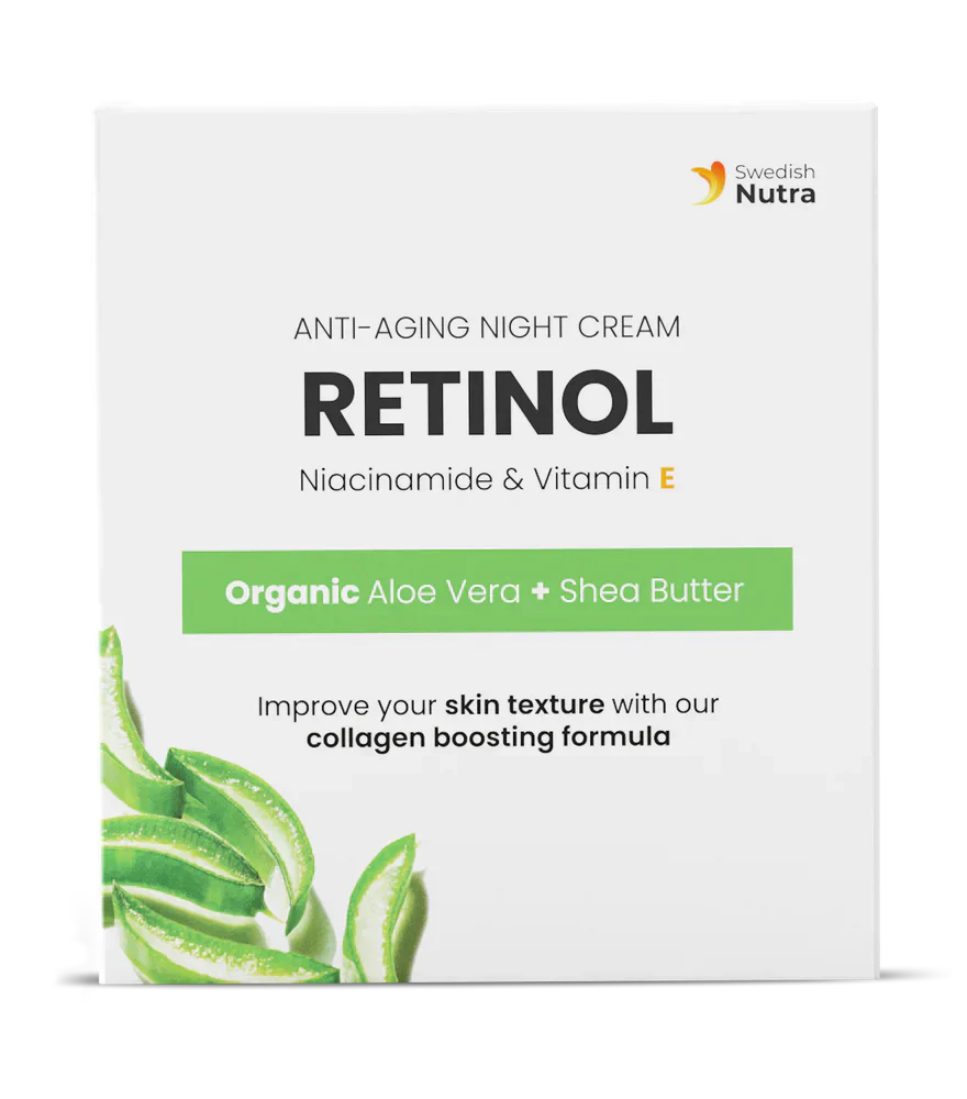 Crema notte con Retinolo, Acido Ialuronico e Collagene 50 ml <tc>Swedish Nutra</tc>