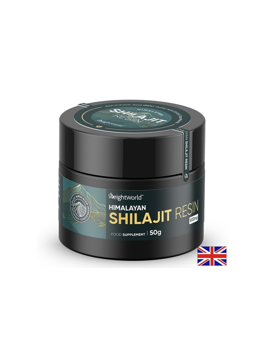 Perdita di peso - Shilajit + Ashwagandha, Curcuma & Muesli Nero, 50 g in Polvere, 62 Dosi