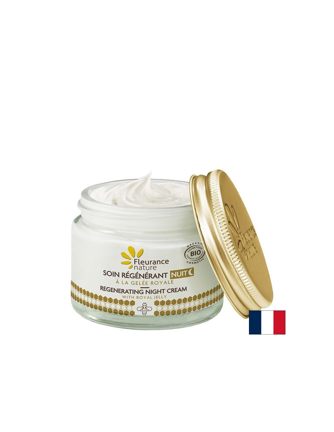 Crema viso notte rigenerante anti-età con pappa reale bio, 50 ml Fleurance Nature