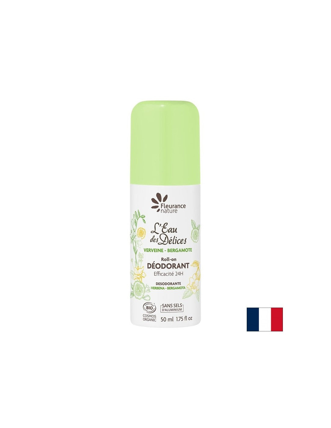 Deodorante roll-on alla verbena & Acqua di Bergamotto, 50 ml Fleurance Nature
