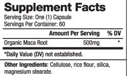 MACA Biologico 500 mg/60 Caps