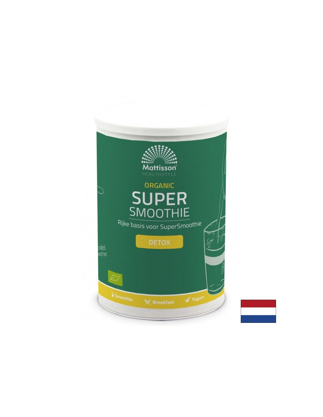 Super frullato (biologico) - disintossicante - Con alghe, erba d'orzo, vitamine, minerali e fibre, 500 g, polvere