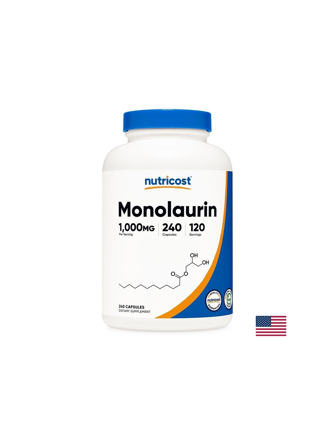 Immunità, protezione contro le infezioni - Monolaurina, 500 mg x 240 capsule