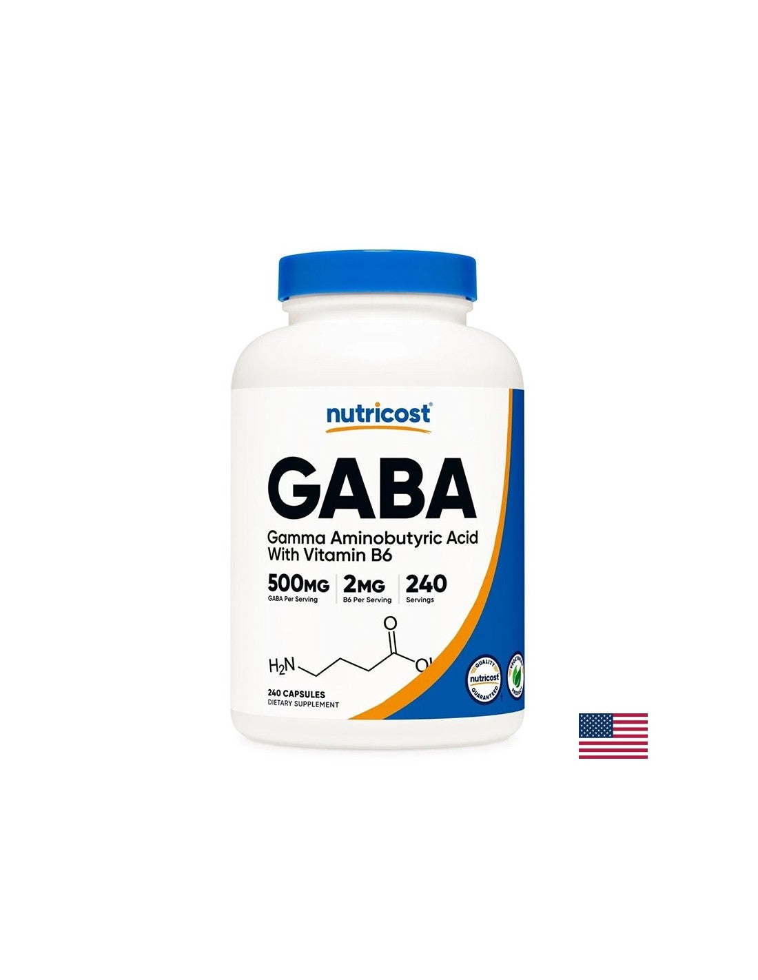 Cervello e sistema nervoso - GABA 500 mg + Vitamina B6 2 mg, 240 capsule