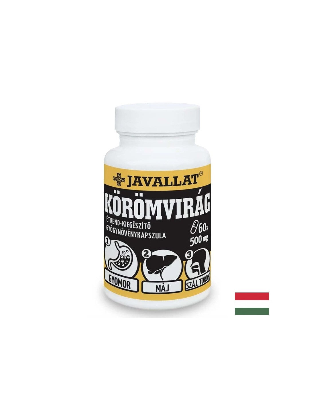 Salute del fegato e dell'apparato gastrointestinale - Calendula (fiore), 500 mg x 60 capsule