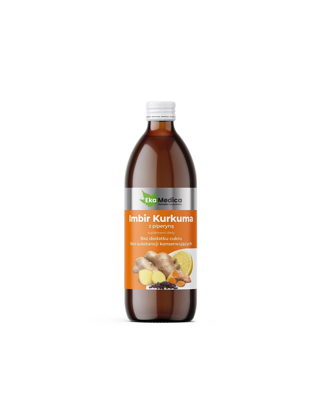 Succo di zenzero e curcuma con pepe nero - Salute gastrointestinale e del fegato, 500 ml, 10 o 20 porzioni