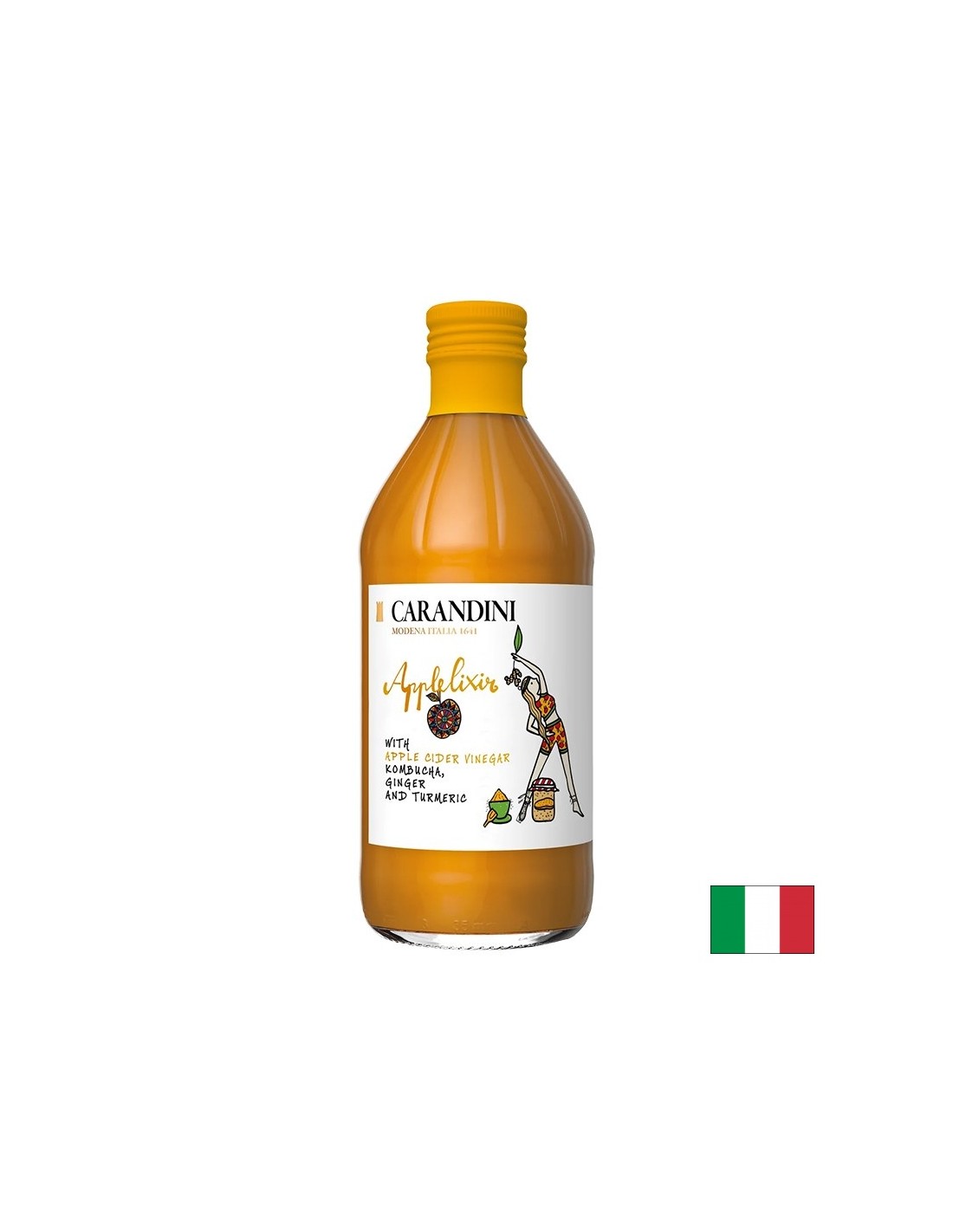 Aceto di mele con kombucha, zenzero e curcuma, 500 ml