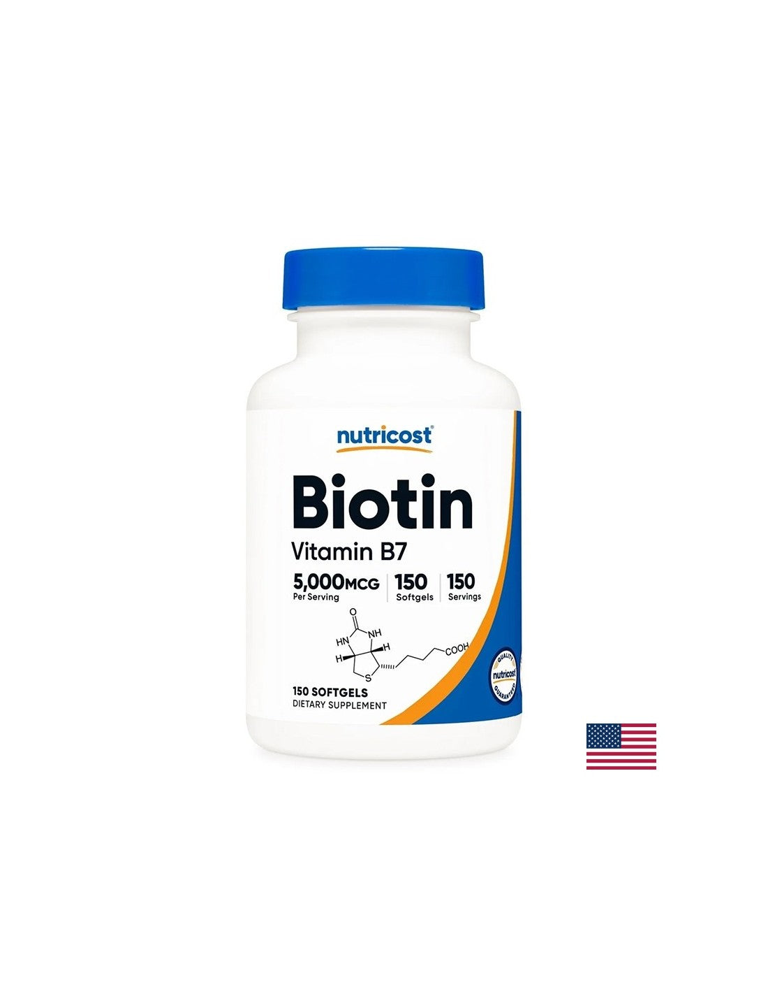 Capelli, pelle e unghie - Biotina, 5000 µg x 150 capsule softgel