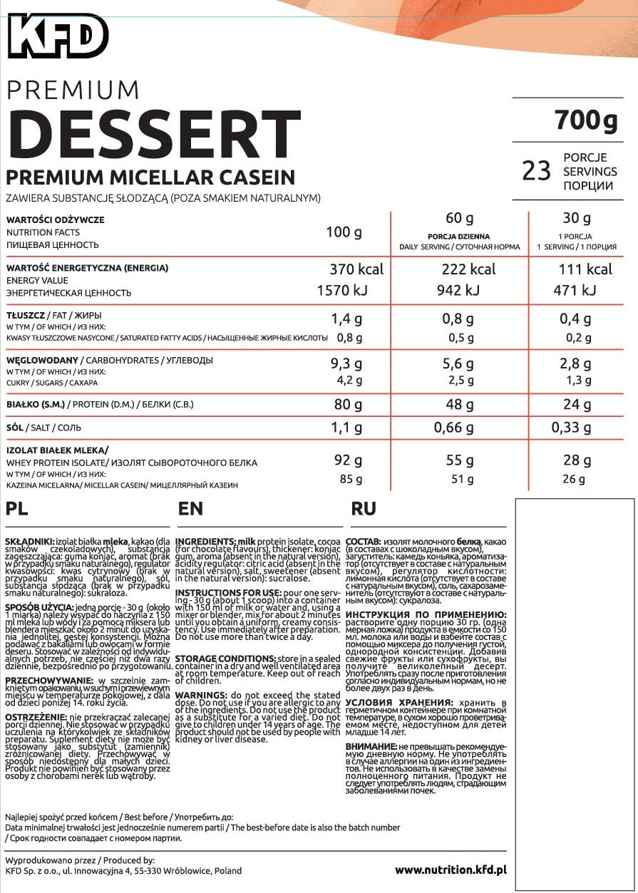 Dessert premium - 0,7