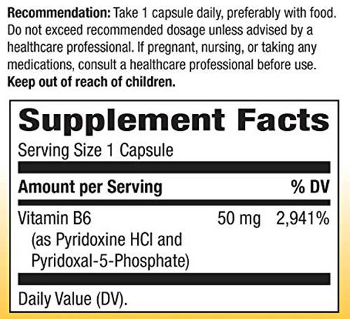 Vitamina B -6 50 mg - 100 capsule