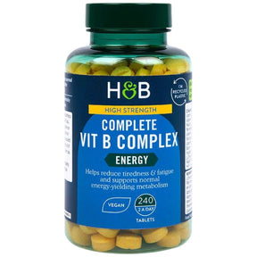 High Strength | Complete Vit B Complex - 240 Tablets - Nutra Best Europe