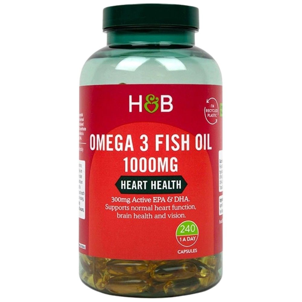 Concentrazione di olio di pesce Omega 3 1000 mg - 240 capsule gel