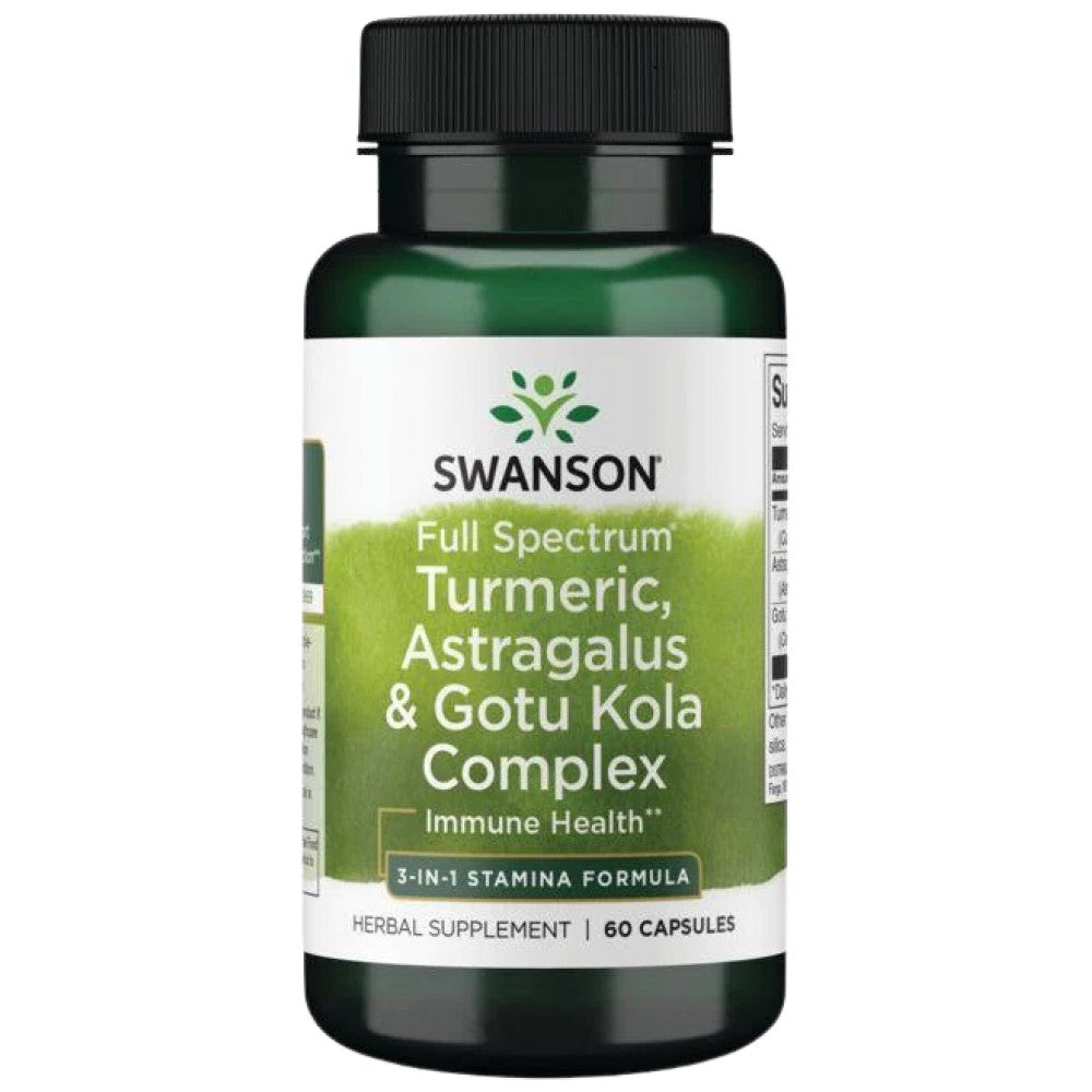 Curcuma dello spettro completo, Astragalus e Gotu Kola Complex 60 Capsules