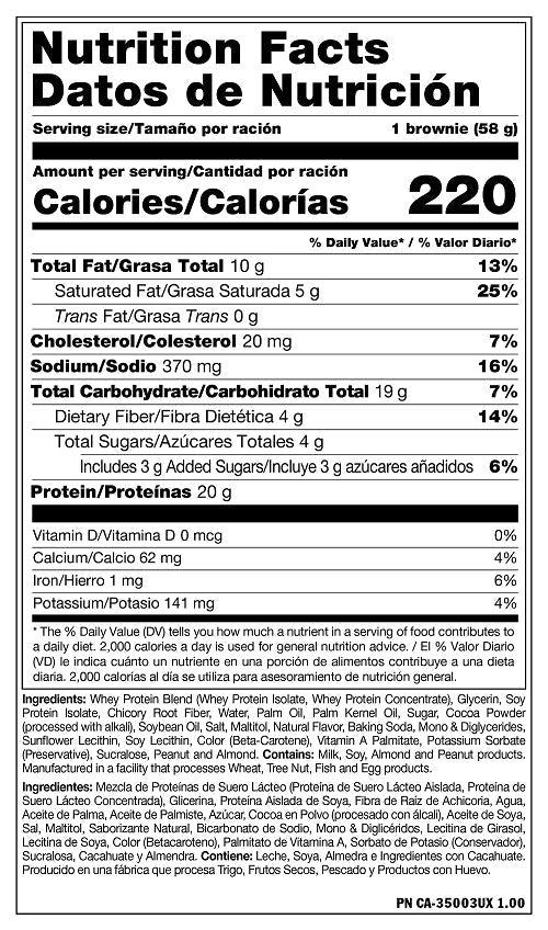 Brownie proteica/58 g