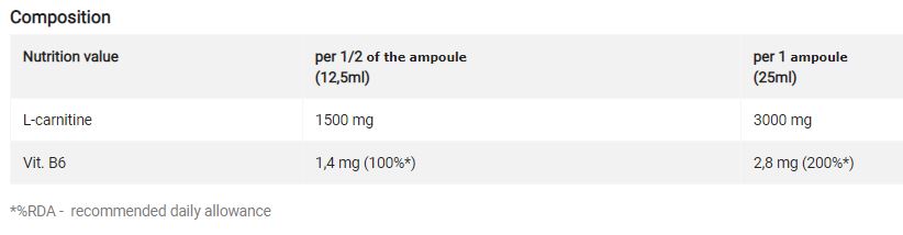 L -Carnitina 3000 Extreme Shot - 20 x 25 ml