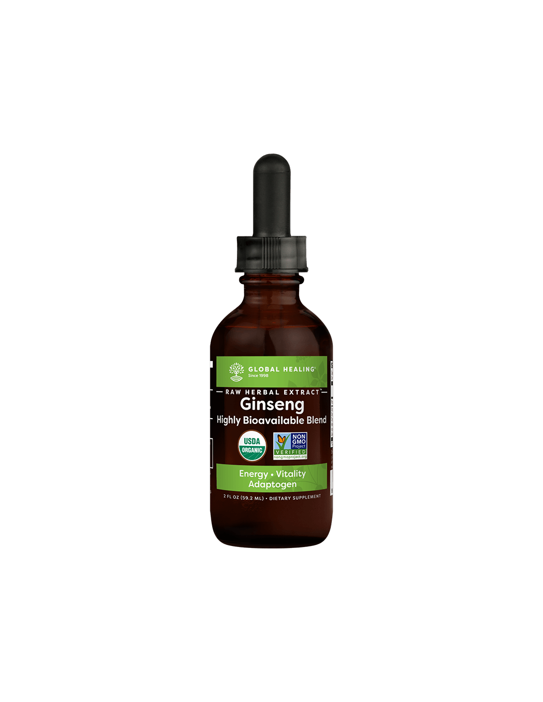 Miscela di erbe energizzante contro stress e stanchezza - Con Ginseng coreano e siberiano, Ashwagandha e Maca, 59,2 ml Guarigione globale